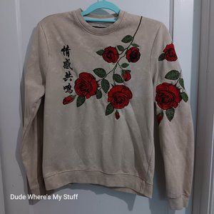 BLIND ROOSTER ASIAN ROSES SWEATSHIRT - WOMEN'S SIZE SMALL